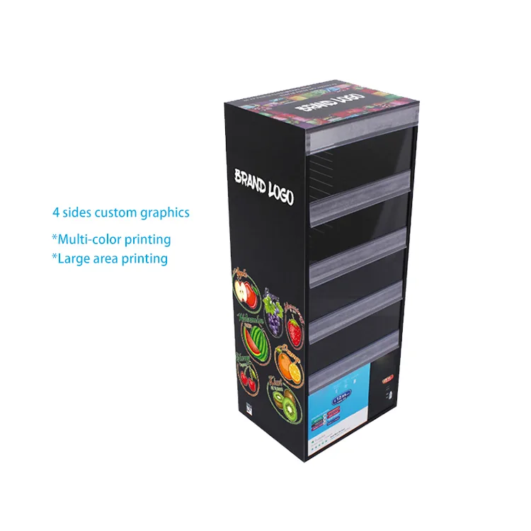 4 Layers Black Acrylic Tobacco Countertop Display Stand for Smoke Store