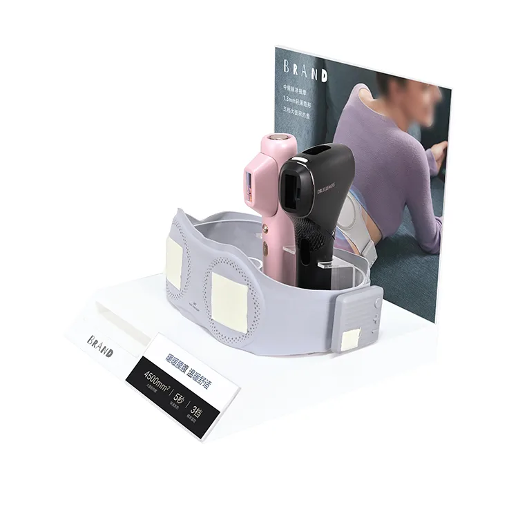 Custom Depilator Massage Device Acrylic Countertop Display Stand Sample Station