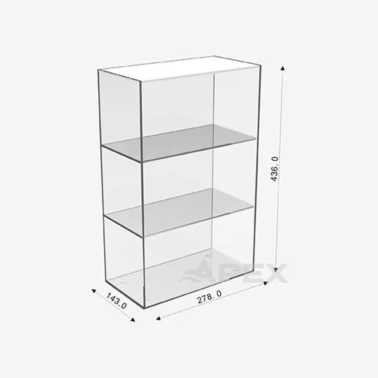 Universal 3 Layers Transparent Acrylic Display Case for Auto Model Toy Figure Vape