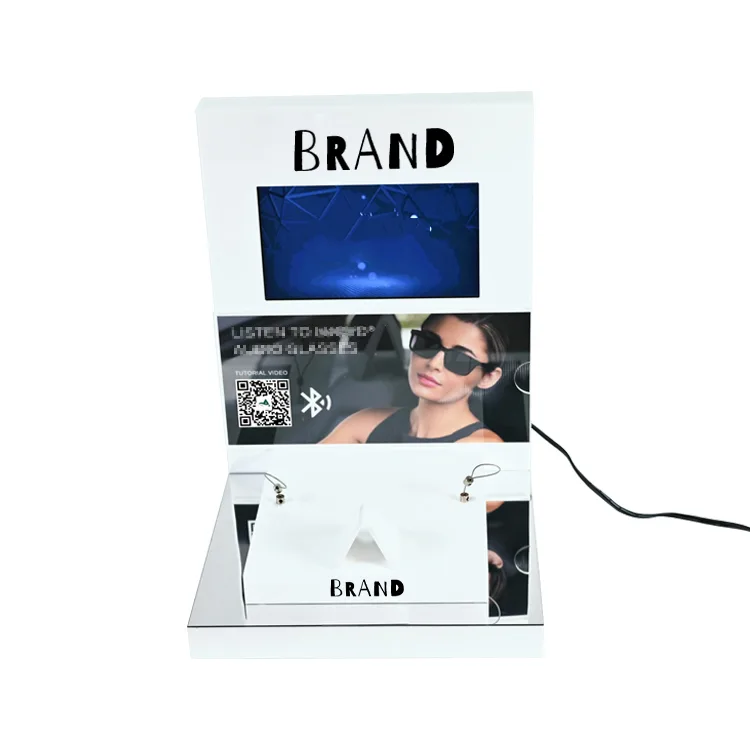 Intelligent Audio Eyewear Glasses Counter Display with LCD Screen