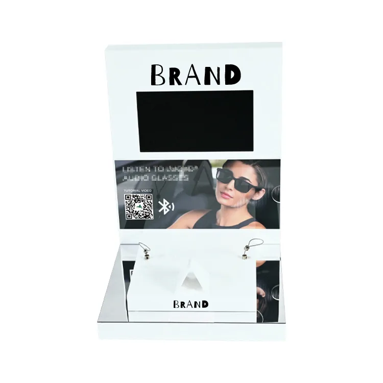 Intelligent Audio Eyewear Glasses Counter Display with LCD Screen