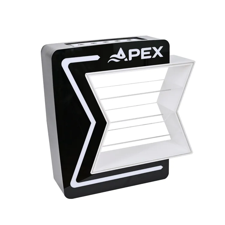 Polygon Table Top 3 Tiers Acrylic Vape Display Stand with RGB Led