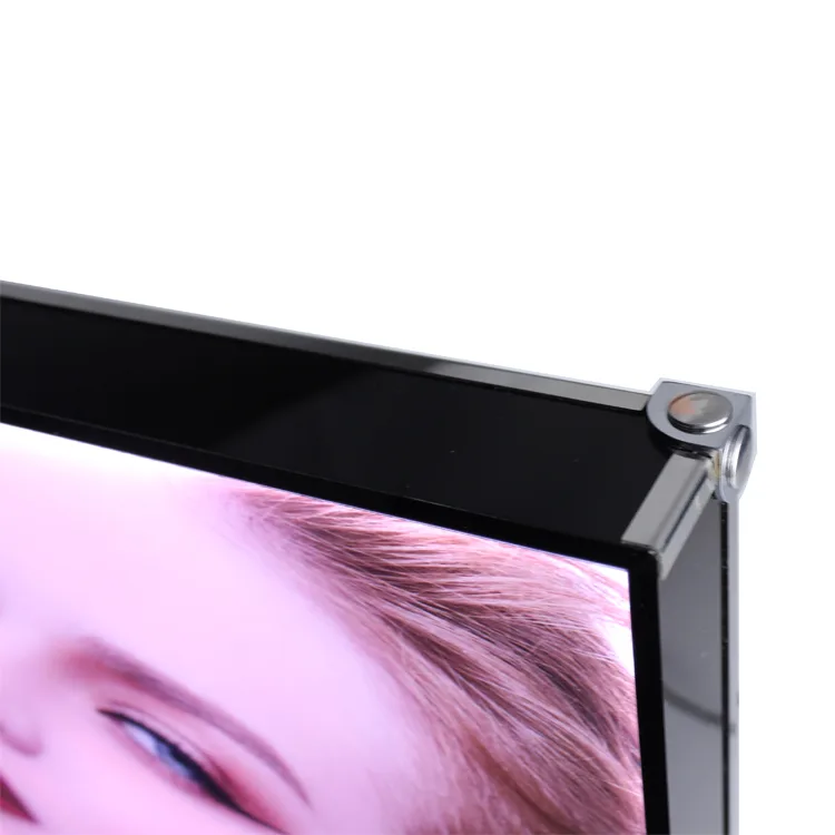 Avtagbar L-formad läppstiftsdisplay med LED-ljus