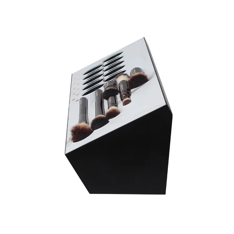 Custom Acrylic Countertop Cosmetics Skincare Display Rack with Metal