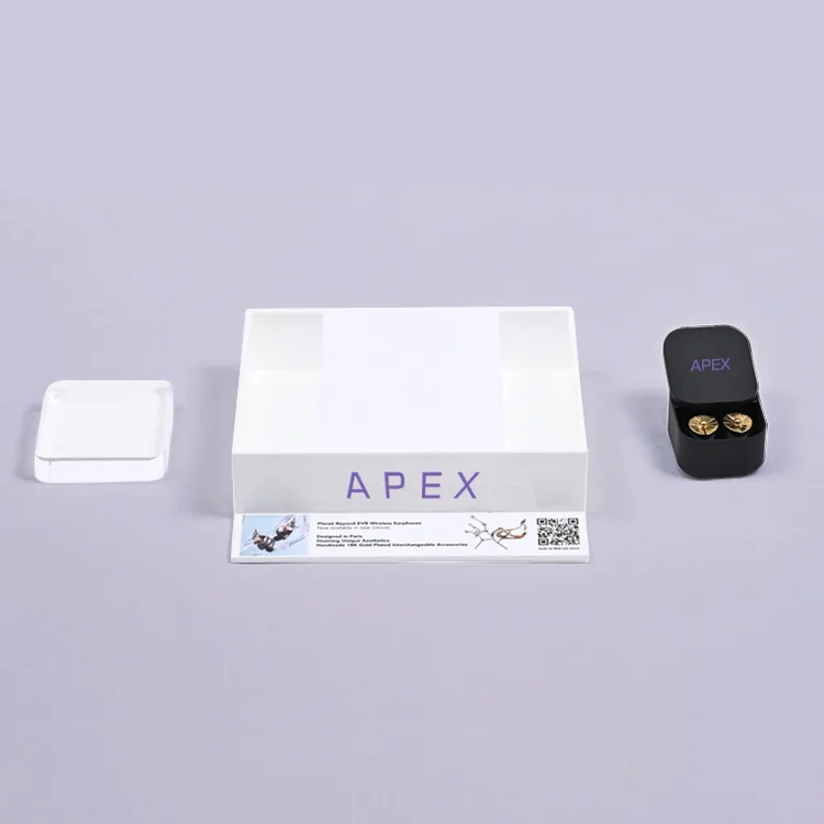 Custom Square Acrylic Sample Station Earphone Display Stand