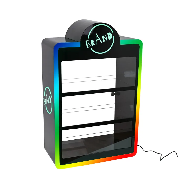 3 Layers Tobacco Display Rack with LED Light Acrylic Display Stand