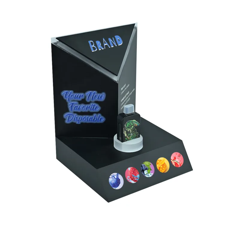 Custom Portable E-cigarette Sample Display Rack with Led Light