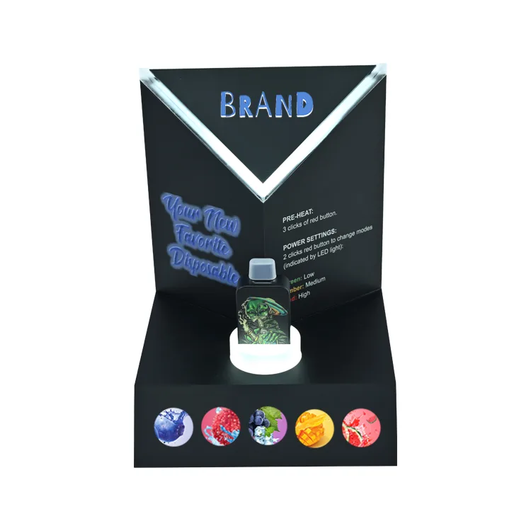 Custom Portable E-cigarette Sample Display Rack with Led Light