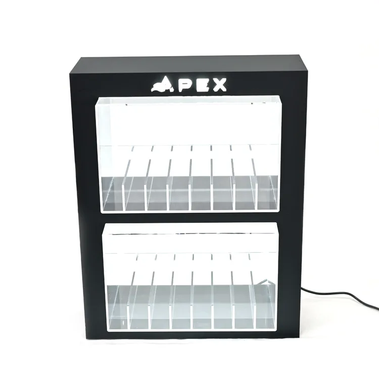 2 Tiers Tobacco Counter Top Acrylic Smoke Display Rack