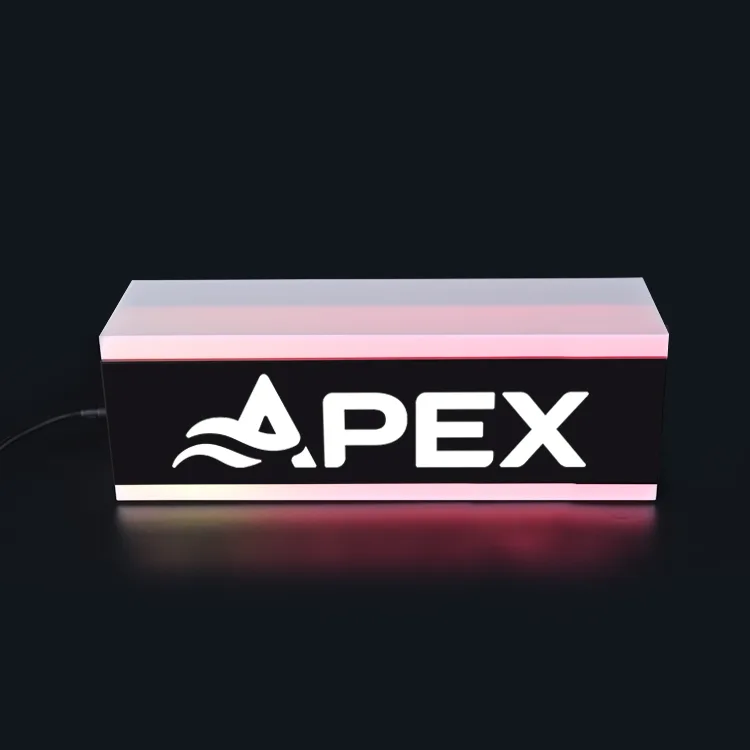 Custom E-cigarette acrylic Logo Sign Advertising Light Box with Led Light