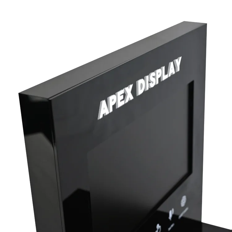 Detachable L Shape Countertop Eyeglasses Display Stand with LCD Screen