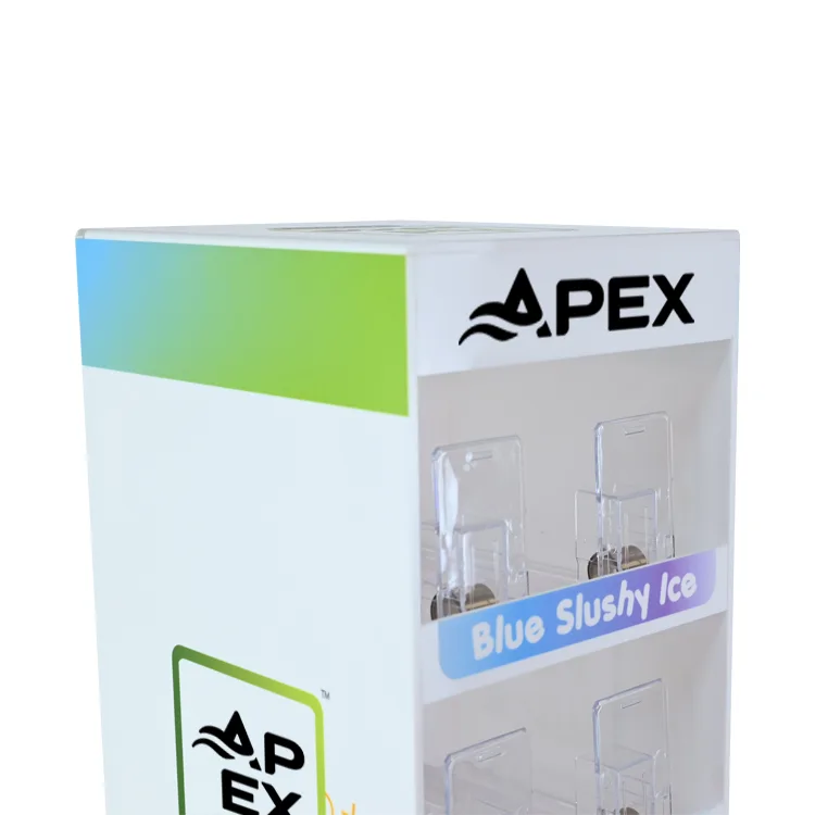 Custom Double Sides 6 Tiers Countertop Acrylic Pouch Display Rack
