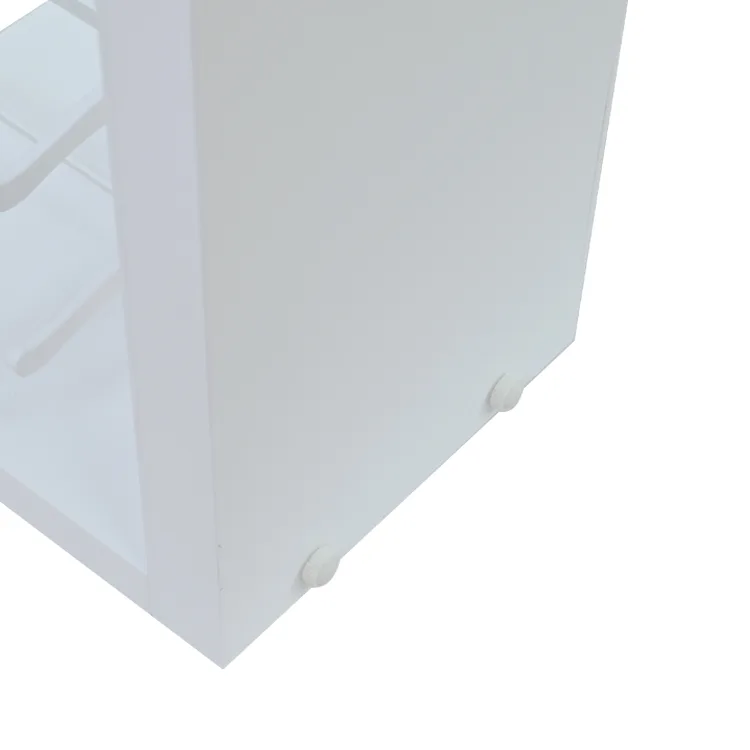 Detachable L Shape White Acrylic 4 Tiers Countertop Glasses Display Stand