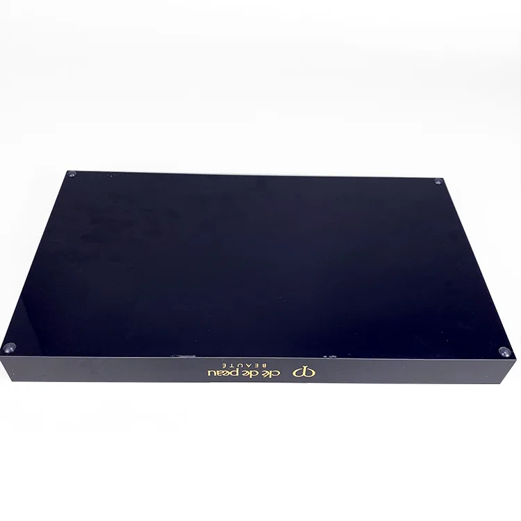 Custom Classic Gold Pating Edge Acrylic Serving Tray