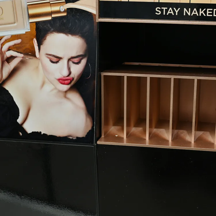 Custom Metal Floor Standing Lipstick Makeup Display Shelf