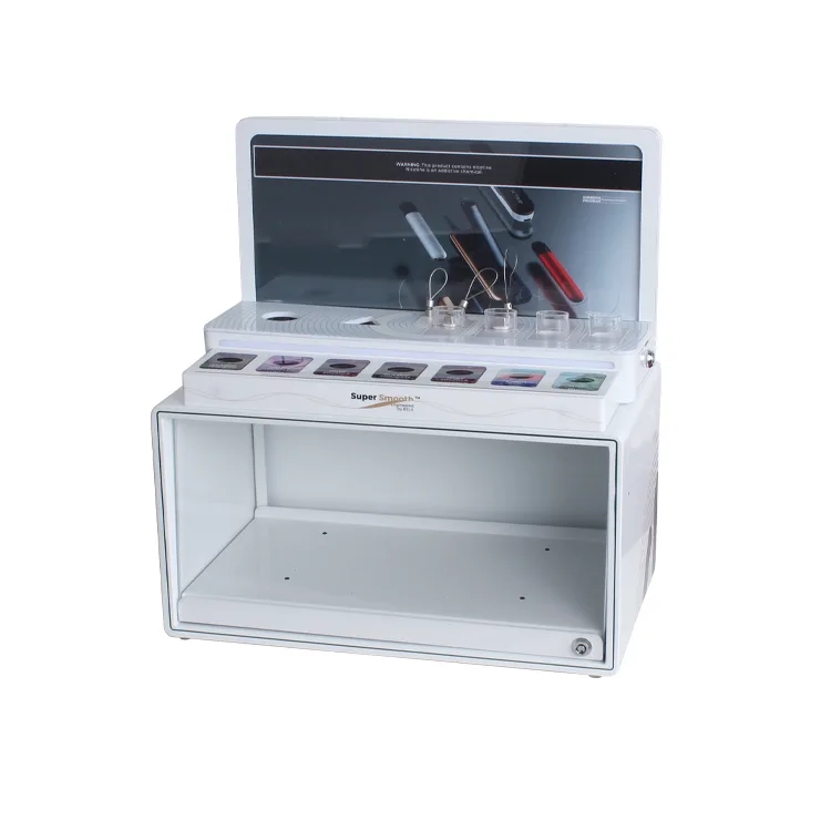 2 in 1 Acrylic Countertop Vape Display Rack with Led