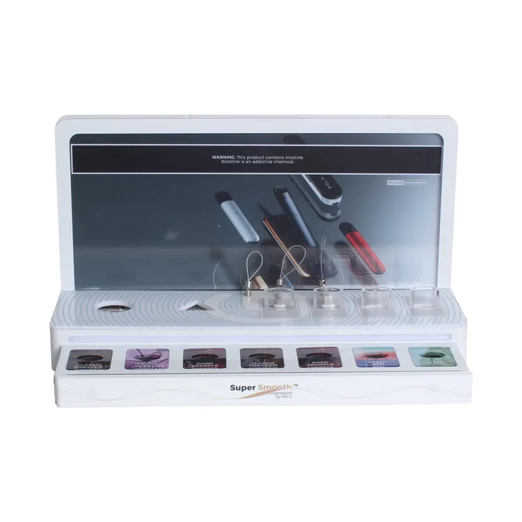 2 in 1 Acrylic Countertop Vape Display Rack with Led