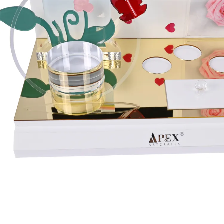 L Shape Acrylic Smart Cosmetic Display Stand with LCD Screen