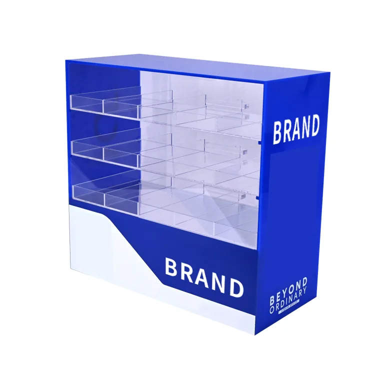 Acrylic 4 Tiers Drawers E-cigarette Display Stand