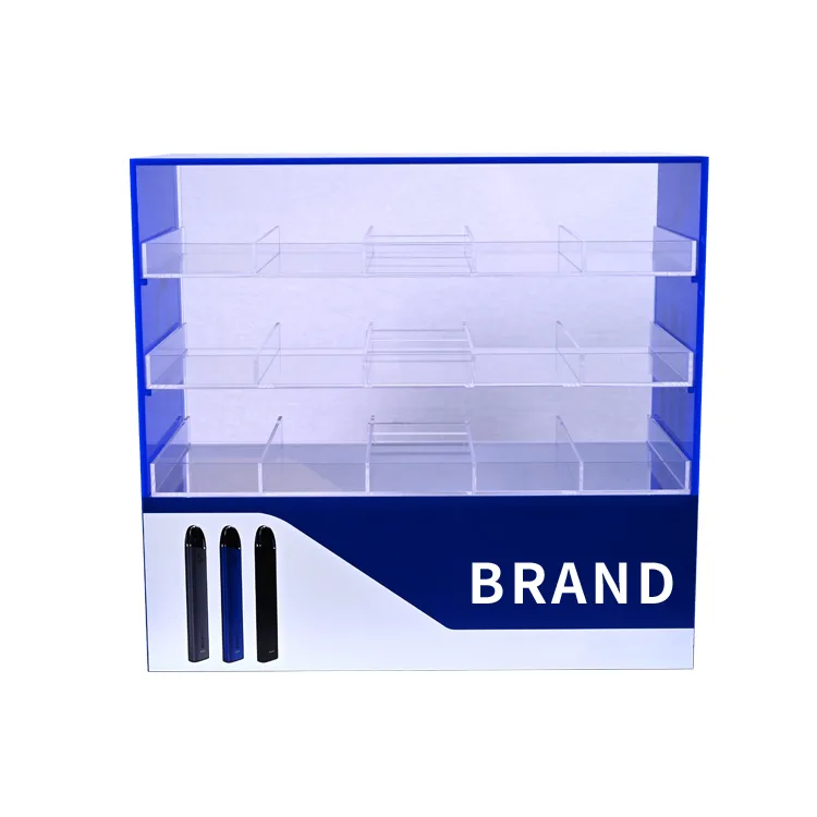 Acrylic 4 Tiers Drawers E-cigarette Display Stand