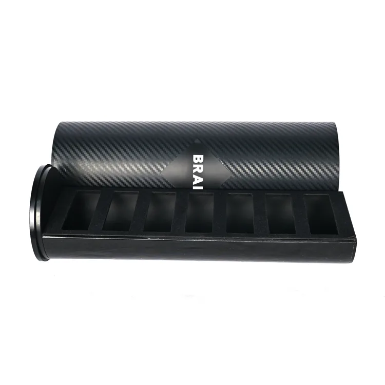 Custom Black Pouch Matt Acrylic Desktop Storage Tub Organizer