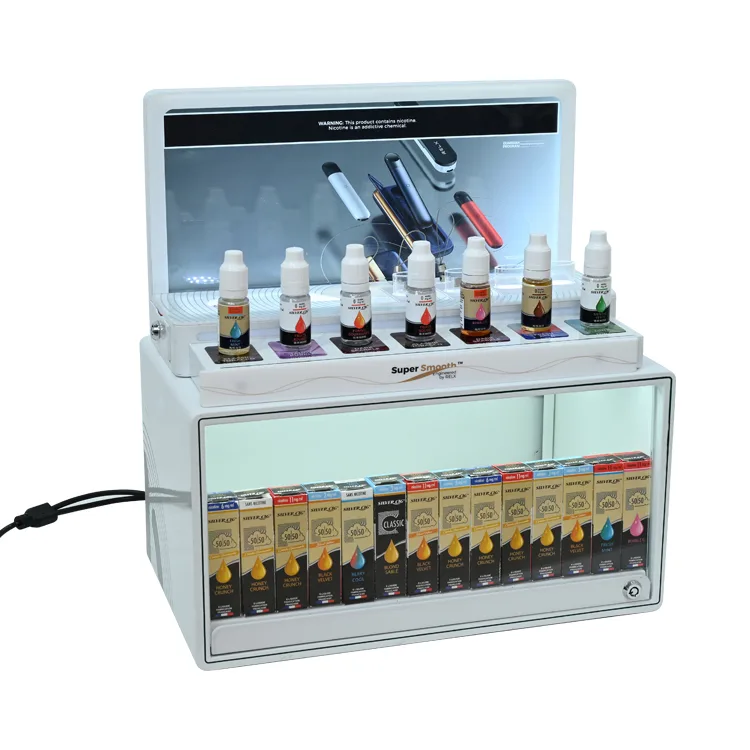 2 in 1 Acrylic Countertop Vape Display Rack with Led