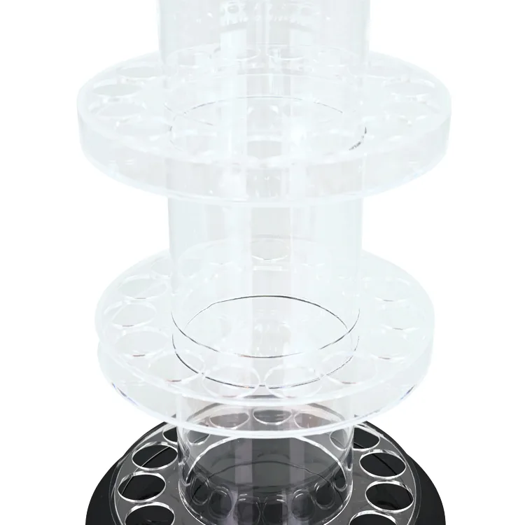 4 Tiers Universal 360 Degree Rotating Disk Acrylic Display Stand