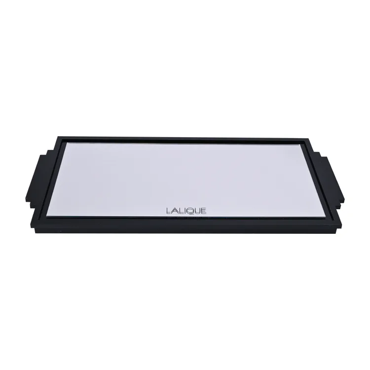Custom Luxury Acrylic Countertop Perfume Silver Mirrored Tray