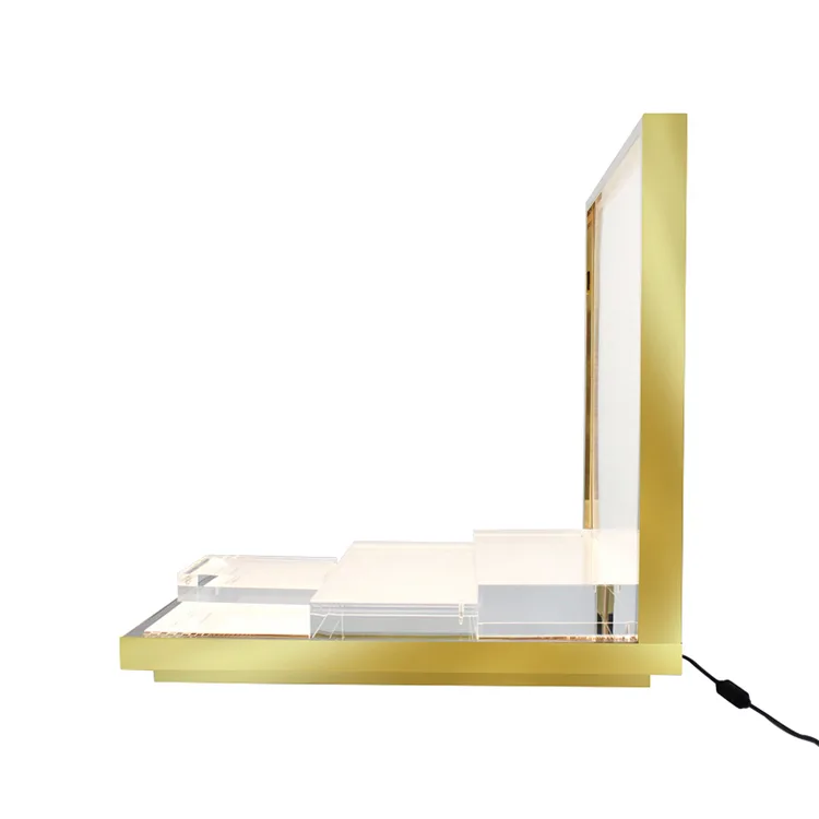 Stainless Steel Acrylic Cosmetics Display Stand Rack Makeup Display