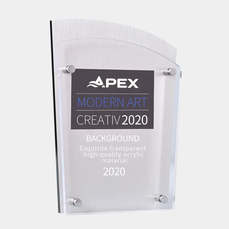Custom Bilayer Acrylic Vertical Trophy