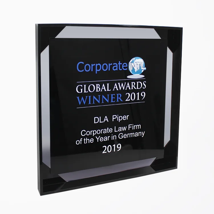 Custom Square Wall-mounted Acrylic Photo Frame Style Trophy