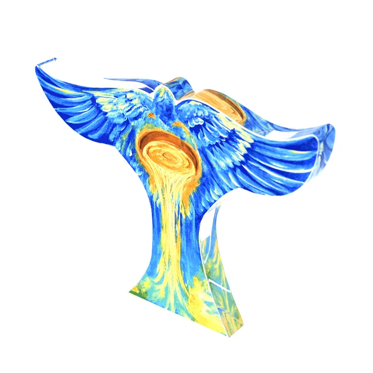 Custom Creative Blue Angel Acrylic Trophy Award