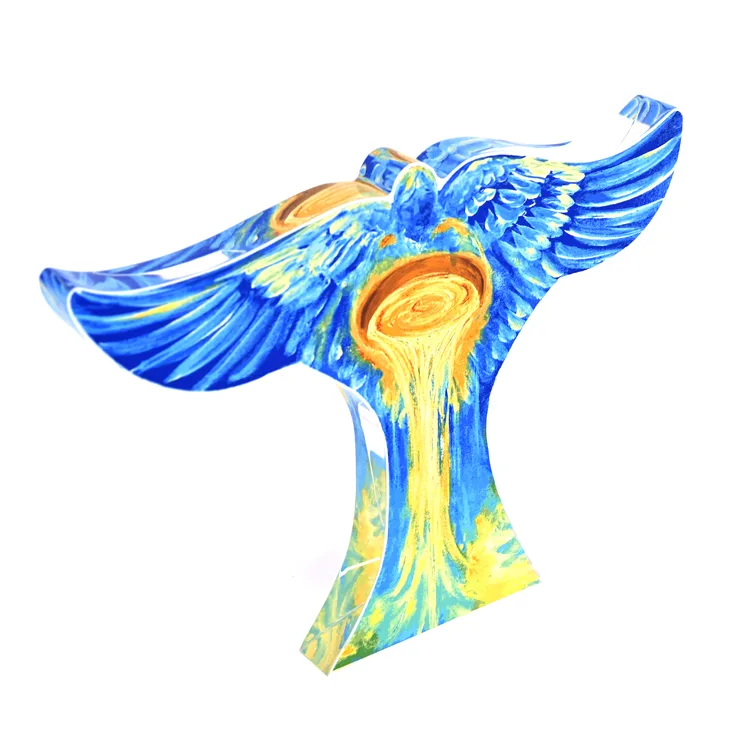 Custom Creative Blue Angel Acrylic Trophy Award