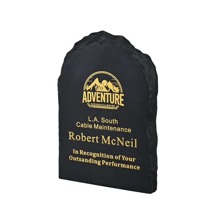 Custom Vertical Mountain Shape Resin Trophy 5″x7″