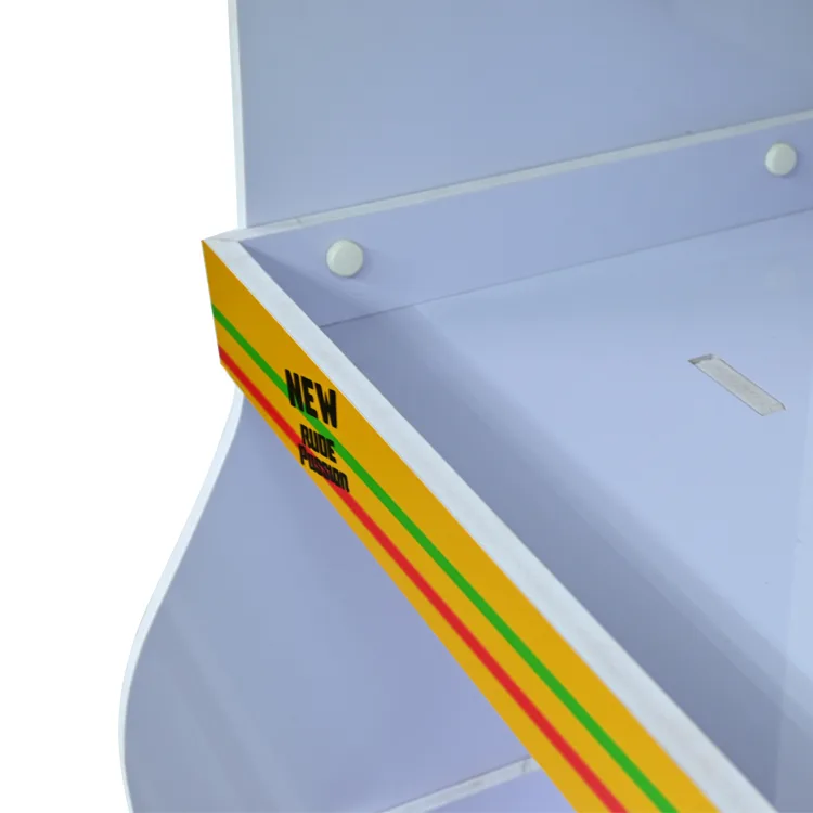 Floor Standing Supermarket EPVC Board Drink Display Shelf
