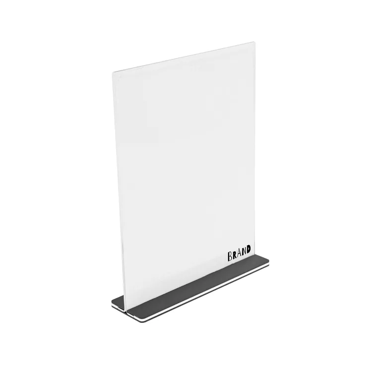 Detachable 11″x8.5″ Vertical T-Shape Acrylic Sign Holder