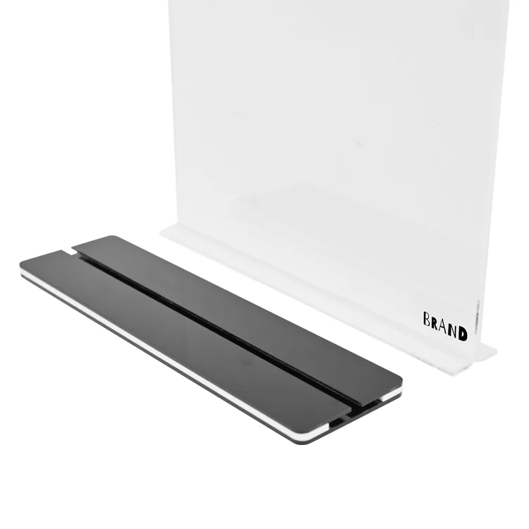 Detachable 11″x8.5″ Vertical T-Shape Acrylic Sign Holder