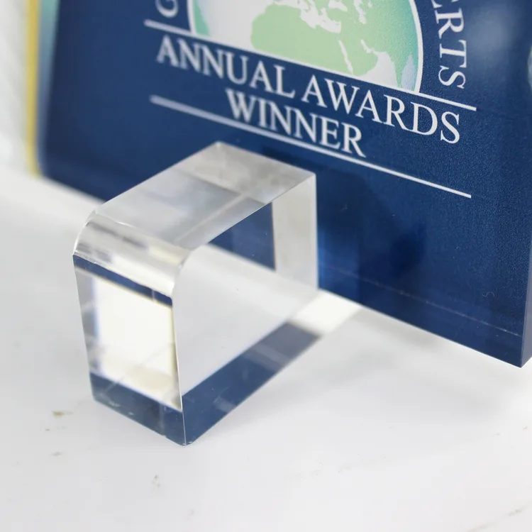 Custom Acrylic Rectangle A4 Trophy with Holder
