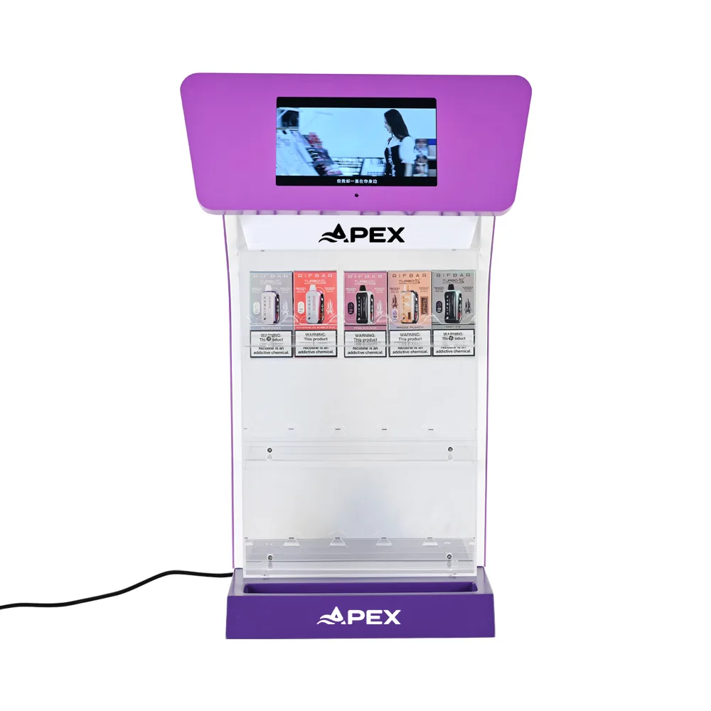 3 Layers Acrylic Tobacco Display Rack Display Shelf with LCD Screen