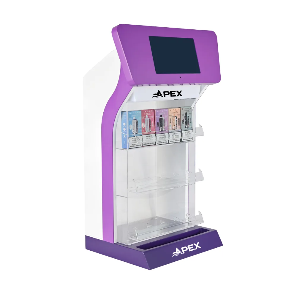 3 Layers Acrylic Tobacco Display Rack Display Shelf with LCD Screen