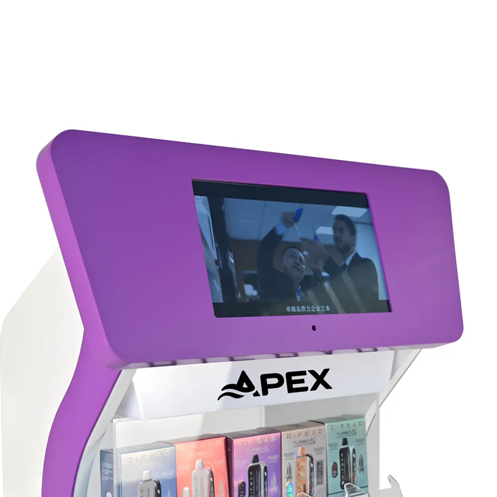 3 Layers Acrylic Tobacco Display Rack Display Shelf with LCD Screen