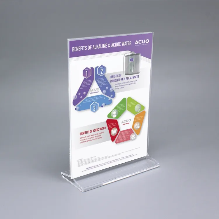 A3 A4 A5 A6 T-shaped Acrylic Tabletop Poster Sign Holder