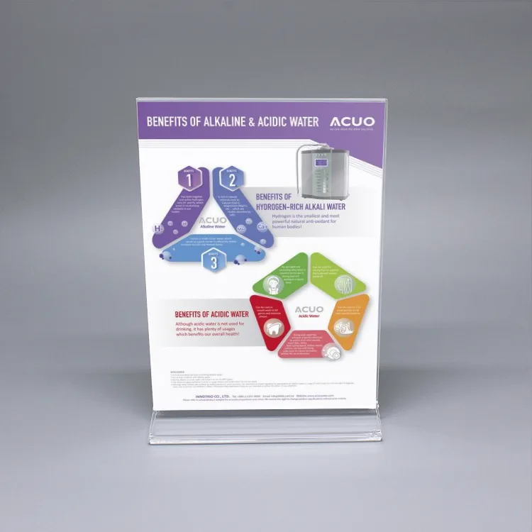 A3 A4 A5 A6 T-shaped Acrylic Tabletop Poster Sign Holder