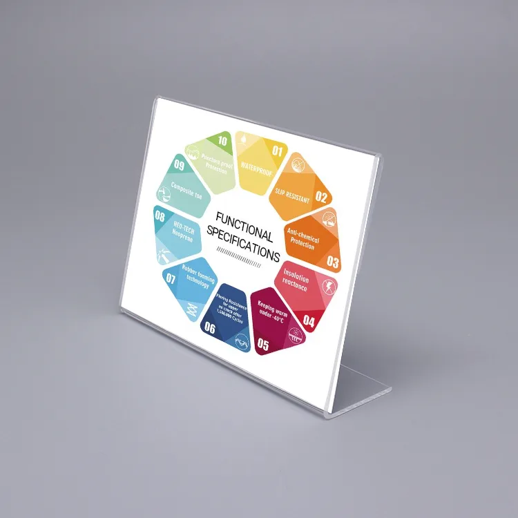 Transverse A3 A4 A5 A6 Acrylic Desktop Poster Sign Holder