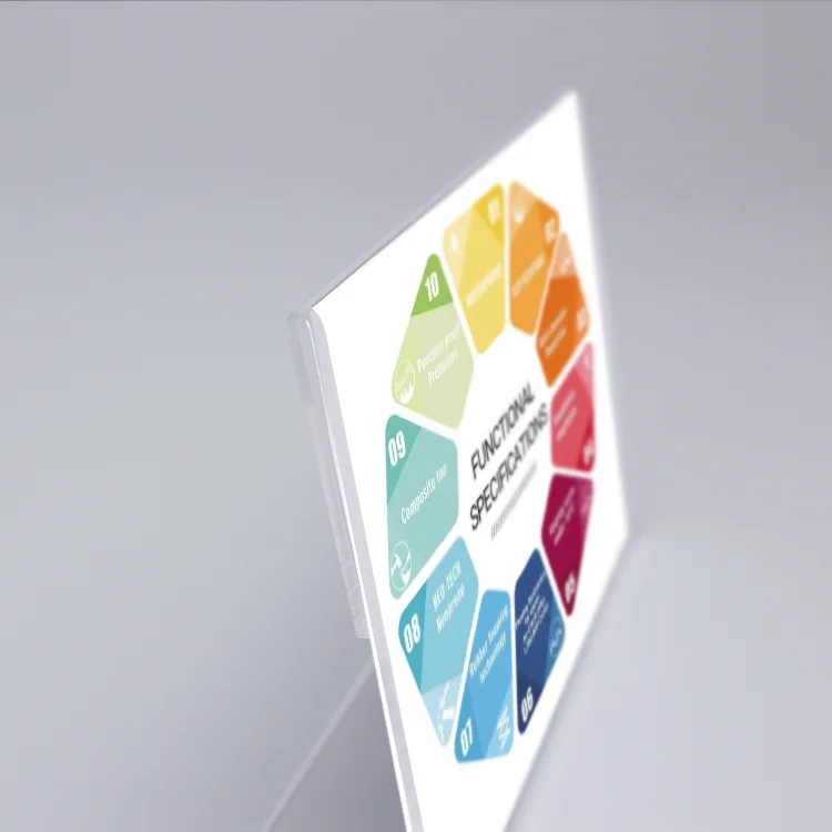 Transverse A3 A4 A5 A6 Acrylic Desktop Poster Sign Holder