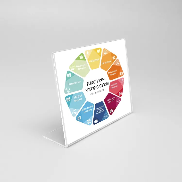 Transverse A3 A4 A5 A6 Acrylic Desktop Poster Sign Holder