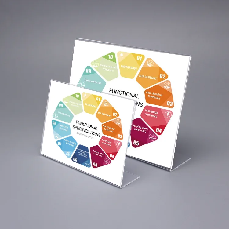 Transverse A3 A4 A5 A6 Acrylic Desktop Poster Sign Holder