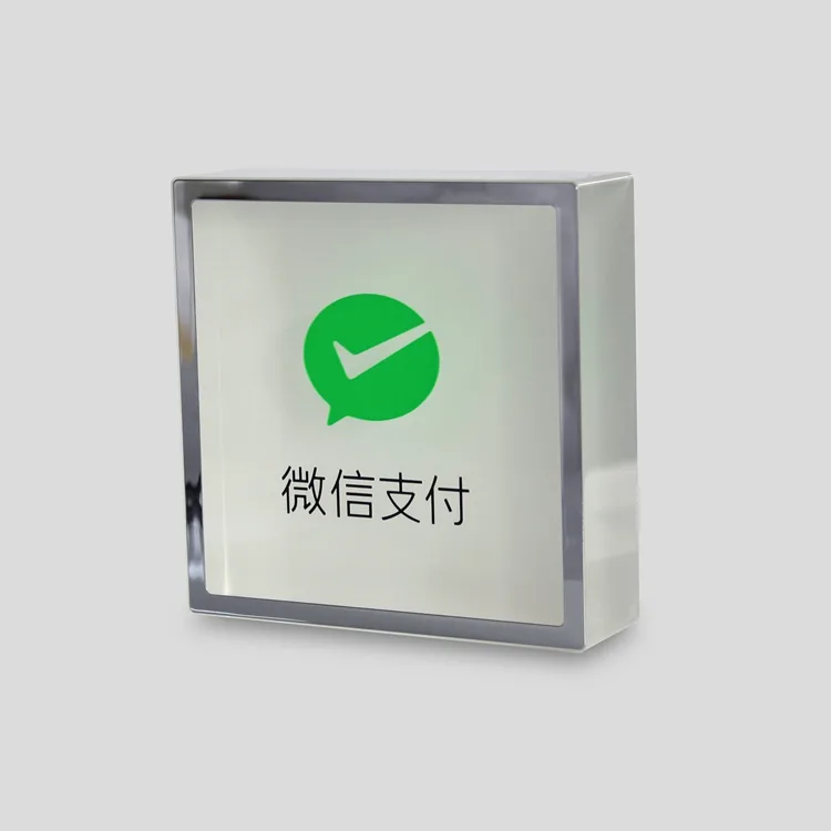 Acrylic Block Payment Tip Sign Holder with Metal Frame