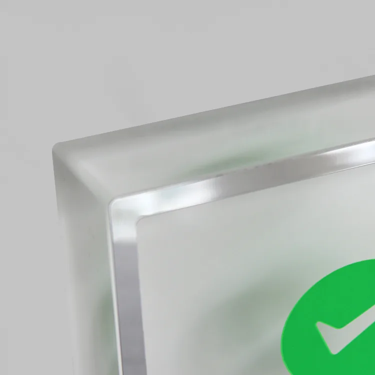 Acrylic Block Payment Tip Sign Holder with Metal Frame