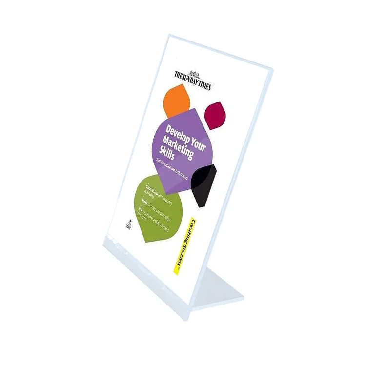 8.5″x11″ Snap-in L-shaped Tabletop Poster Sign Holder